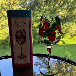 Lolita Strawberry Design Wine Glass